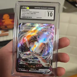CGC 10 Mew VMAX 040/100 Fusion Arts Holo Pokemon Card Japanese - Image 1