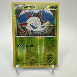 Larvesta 14/114 Pokemon XY 2016 Steam Siege Unlimited Reverse Holo LP - Image 1