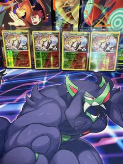 Volcarona Pokemon Steam Siege Reverse Holo League Play Set 1st-4th Place - Image 1