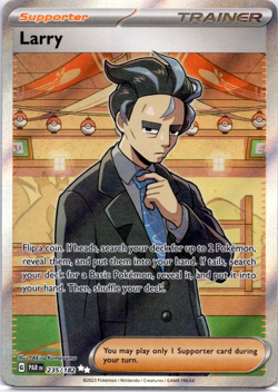 Pokemon TCG Larry 235/182 Paradox Rift Full Art Holo Rare Near Mint - Image 1