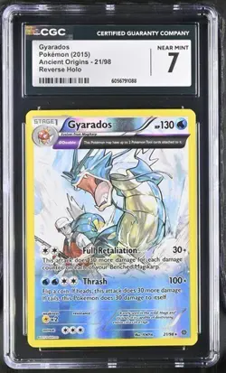 Gyarados Reverse Holo CGC 7 Near Mint Pokemon (2015) Ancient Origins #21/98 - Image 1