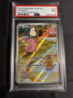 Pokemon 2024 SV Twilight Masquerade TWM en Chansey #187/167 PSA 9 - Image 1