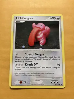 Pokemon Lickitung Common Platinum Non Holo 80/127 LP - Image 1
