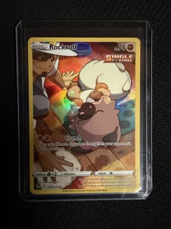Pokemon TCG Rockruff Full Art TG07/TG30 Ultra Rare Holo Silver Tempest - Image 3