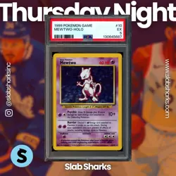 1999 POKEMON UNLIMITED #10/102 MEWTWO RARE HOLO PSA 5 - Image 1
