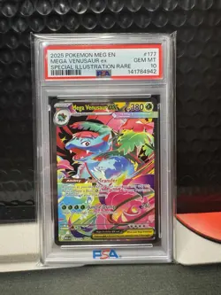 2025 Pokemon Mega Evolution Venusaur EX Special Illustration Rare PSA 10 - Image 1