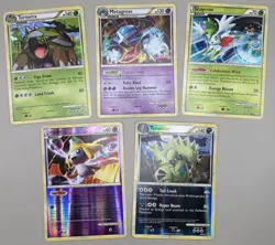 Pokemon HS Unleashed Holo/Reverse Lot Tyranitar RH #26/95 + Jirachi RH NM - Image 1