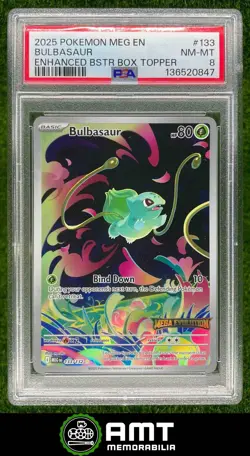 Bulbasaur PSA 8 2025 Pokemon Mega Evolution - MEG EN Promos #133/132 0847 - Image 1