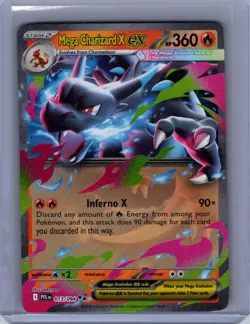 Pokemon TCG Mega Charizard X ex 013/094 Double Rare Phantasmal Flames PFL NM - Image 1