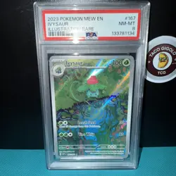 Pokemon Ivysaur Illustration Rare PSA 8 Mint 2023 151 Set English TCG - Image 1