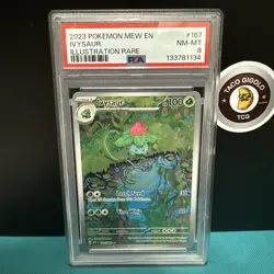 Pokemon Ivysaur Illustration Rare PSA 8 Mint 2023 151 Set English TCG - Image 2