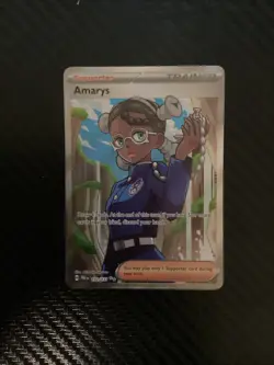 Pokemon TCG Prismatic Evolutions Amarys 132/131 Ultra Rare Full Art Trainer NM - Image 1