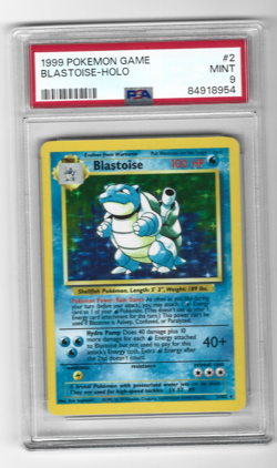 Pokemon TCG Blastoise Holo-Rare 2/102 Base Set Unlimited Psa 9 - Image 1