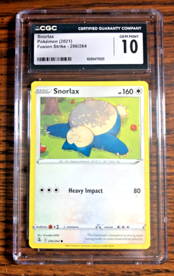 Snorlax Regular Common #206 - CGC GEM MINT 10 - 2021 Fusion Strike - Pokemon TCG - Image 4