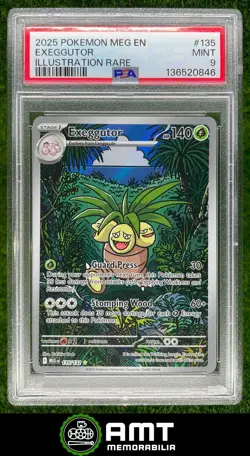 Exeggutor PSA 9 2025 Pokemon Mega Evolution MEG EN #135/132 Illustration Rare 46 - Image 1