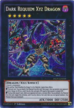 Lightly Played Dark Requiem Xyz Dragon - INOV-EN049 - Secret Rare - 1st Edition - Image 1