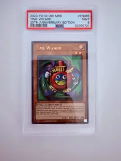 2023 Yu-Gi-Oh Metal Raiders 25th Anniversary Time Wizard EN065 - PSA 9 - Image 1