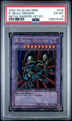 2002 Yu-Gi-Oh! B. Skull Dragon Metal Raiders MRD 1st Edition Ultra Rare PSA 6 - Image 1