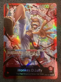 Monkey D. Luffy ST21-001 - One Piece TCG Gear 5 Foil NM Leader - Image 1