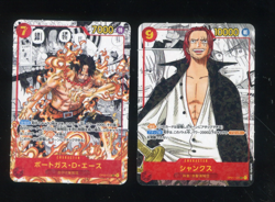 Lot Of (2) One Piece Japanese Mini Perforated Shanks Portgas D. Ace Holo - Image 1