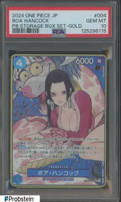 2024 One Piece JPN PB Storage Box Set Gold #004 Boa Hancock PSA 10 GEM MINT - Image 1