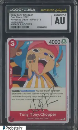 Mikaela Hoover Signed One Piece Romance Dawn OP01-015 CGC AU JSA AUTO - Image 1