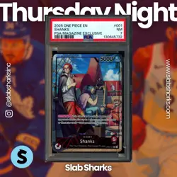 2025 ONE PIECE PSA MAGAZINE EXCLUSIVE #001 SHANKS PSA 7 - Image 1