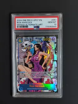 PSA 10 ONE PIECE Card - OP07-051 Manga Alternate Art - GEM MINT - TCG- - Image 1