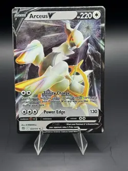Arceus V Metal Card 122/172 Ultra Rare Gold Pokemon Crown Zenith NM - Image 1