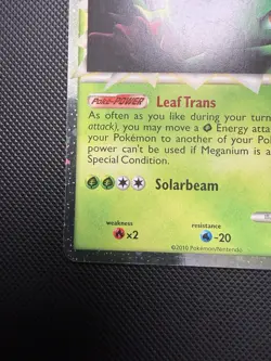 Meganium 109/123 Prime Holo Rare HGSS Triumphant 2010 Pokemon Card LP - Image 4