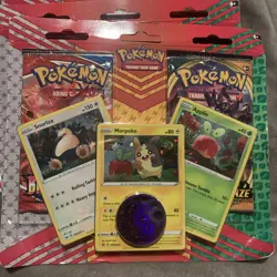 Pokemon TCG: Snorlax, Morpeko & Applin Cards with 2 Booster Packs & Coin 820650809842 - Image 1