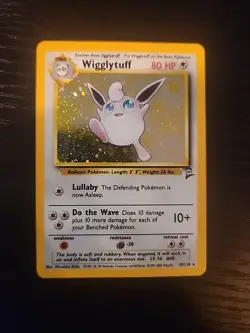 Pokemon TCG Wigglytuff Holo Card 19/130 Base Set 2 - Image 1
