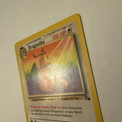 Pokemon TCG Dragonite Card 19/62 Fossil Non-Holo Unlimited (Beware Crease) - Image 3