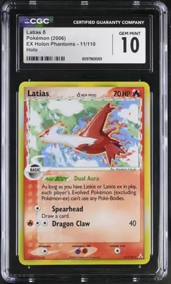 CGC 10 GEM MINT Latias 2006 EX Holon Phantoms 11/110 Holo Pokemon Card - Image 1