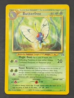 Pokemon Card Butterfree 19/75 Neo Discovery - Moderately Played - Image 1