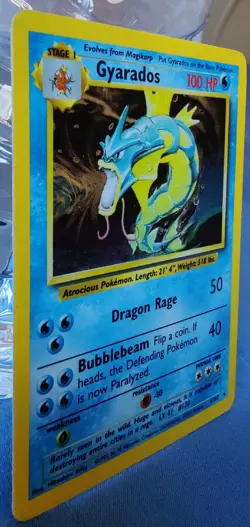 Gyarados 6/102 Base Set Unlimited Holo Rare Pokemon Card WOTC LP/MP. *SEE PICS* - Image 3