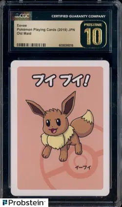2019 Pokemon Playing Cards Japanese Eevee Old Maid CGC 10 PRISTINE - Image 1