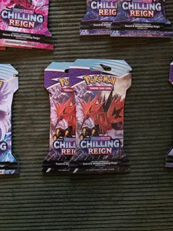 11x Pokemon TCG Sword & Shield Chilling Reign Sleeved Booster Pack 10 Cards New - Image 3