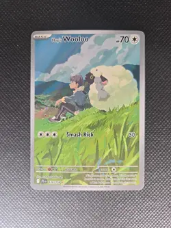 Hop's Wooloo 170/159 Pokemon Card Sv09: Journey Together Holo Illustration Rare - Image 3