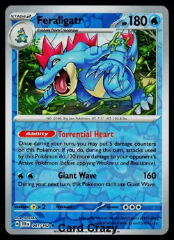 Feraligatr 041/162 Temporal Forces - Reverse Holo Pokemon Card Near Mint NM - Image 1