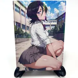 Bleach Rukia Kuchiki Sexy Anime Waifu Girl Doujin Lewd Goddess Story Art Card - Image 2
