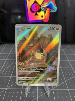 Pokemon TCG Klawf Scarlet & Violet Base Set Holo Illustration Rare Card 217/198 - Image 1