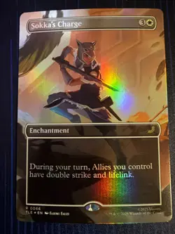 MTG Sokka's Charge Borderless Avatar The Last Airbender Foil NM - Image 1