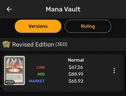 Mana Vault MTG Revised 3rd Edition - Image 4