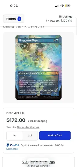Snapcaster Mage (Borderless) (Chocobo Track Foil) Commander: Final Fantasy Foil - Image 2