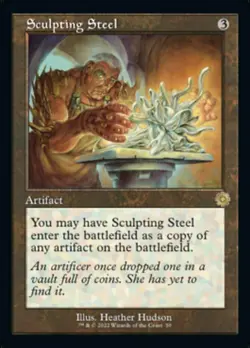 Sculpting Steel - Retro Frame x1 NM Magic the Gathering 1x The Brothers' War mtg - Image 1