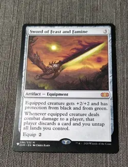 NM Sword of Feast and Famine 296/332 "The List" Reprint Double Masters - Image 2