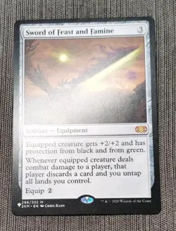 NM Sword of Feast and Famine 296/332 "The List" Reprint Double Masters - Image 3