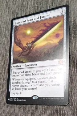NM Sword of Feast and Famine 296/332 "The List" Reprint Double Masters - Image 4