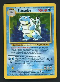 1999 Pokemon Base Set #2/102 Blastoise Holo - Image 1